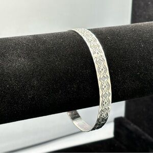 Elegant Silver Bangle Bracelet